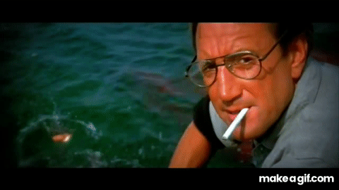 Chumming the Waters" -- scene from fוlm ' Jaws' 1975 on Make a GIF