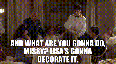 Image of - And what are you gonna do, Missy? - Lisa's gonna decorate it.