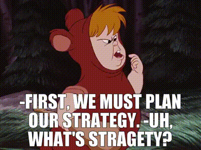 YARN | -First, we must plan our strategy. -Uh, what's stragety? | Peter Pan  (1953) | Video gifs by quotes | 0b6922ef | 紗