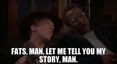YARN | Fats, man, let me tell you my story, man. | Weird Science (1985) |  Video gifs by quotes | 73063856 | 紗