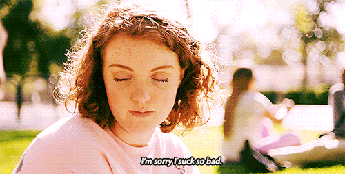 Shannon Purser in 'Sierra Burgess is a Loser' saying "I'm sorry I suck so bad" Shannon Purser in 'Sierra Burgess is a Loser' saying "I'm sorry I suck so bad"