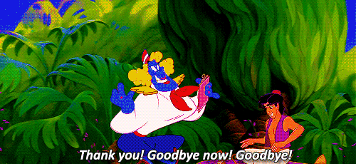 disney aladdin genie tapis volant oasis goodbye thank you Image, animated  GIF