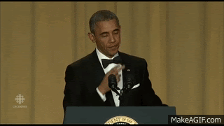 Obama out!' mic drop on Make a GIF