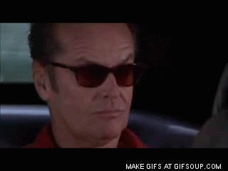 Reaction gif tagged with sunglasses, Jack Nicholson