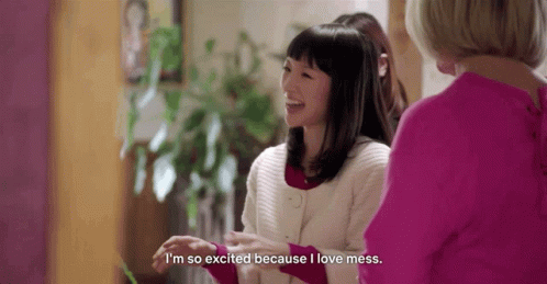 So Excited I Love Mess GIF - So Excited I Love Mess Marie Kondo - Discover  & Share GIFs