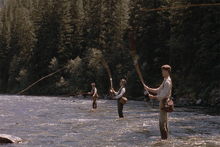 Brad Pitt Fishing GIF