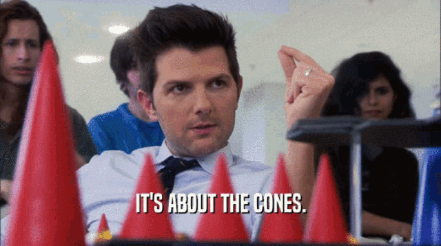Its About The Cones Parks And Rec GIF - Its About The Cones Parks And Rec  Ben Wyatt - Discover & Share GIFs