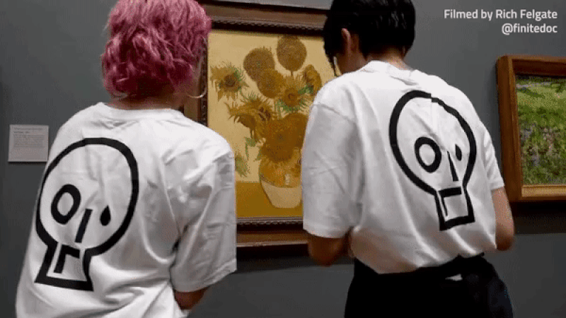 Two girls throw soup on Van Gogh's famous Sunflowers painting; Check out  why – ThePrint – ANIFeed