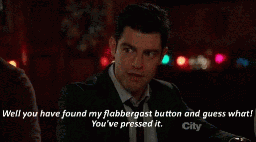 The perfect Schmidt Flabbergast Button NewGirl Animated GIF for your  conversation. Discover and Share the best GIFs on Tenor. | Cool gifs,  Books, Animated gif