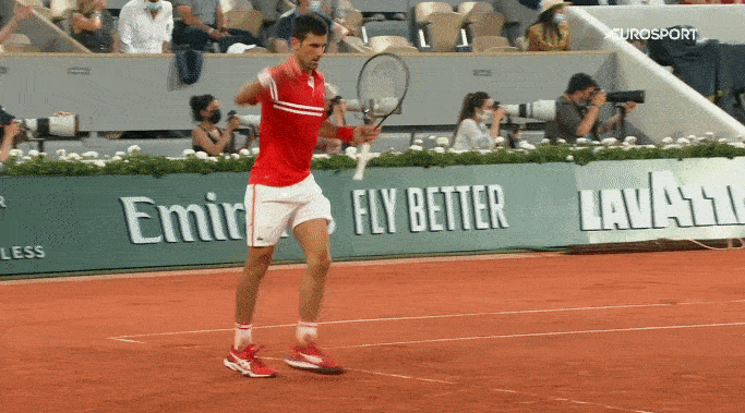 Novak's reaction to THAT point