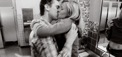 Logan and Veronica kissing