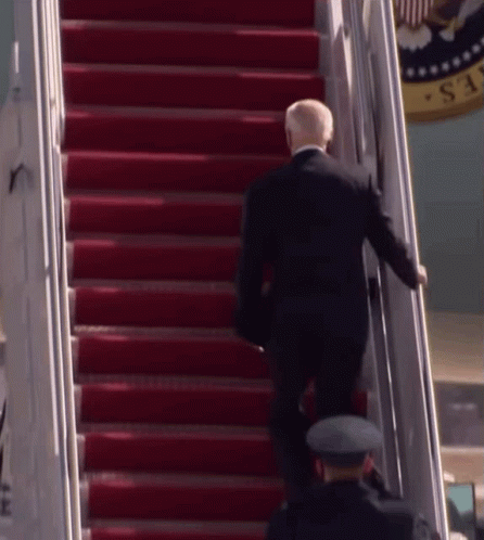 President Biden courageously boarding Air Force One
