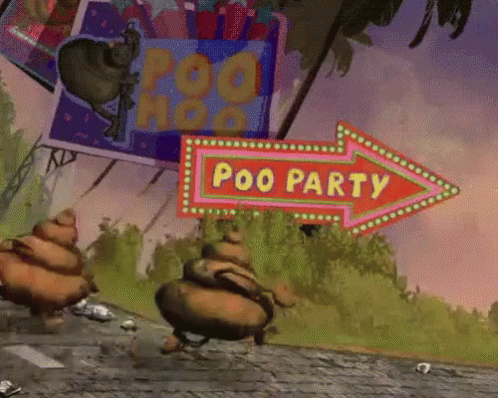 It's A Poo Party! GIF - Poop PooParty RunningPoop GIFs