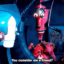 Robots Fender GIF - Robots Fender You Consider Me As A Friend - Discover &  Share GIFs