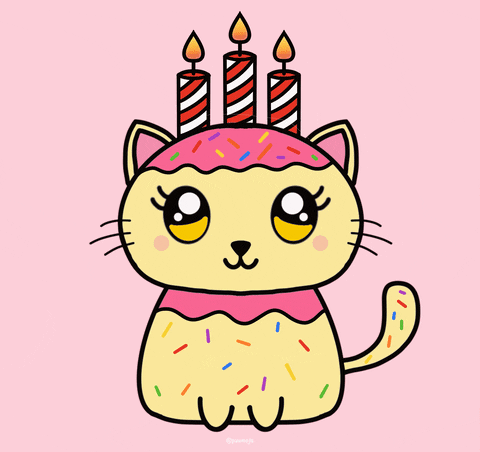 Happy Birthday Cat GIF