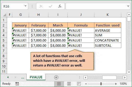 VALUE errors