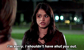 Charmed reboot gif: Mel says, I'm sorry. I shouldn't have shut you out.