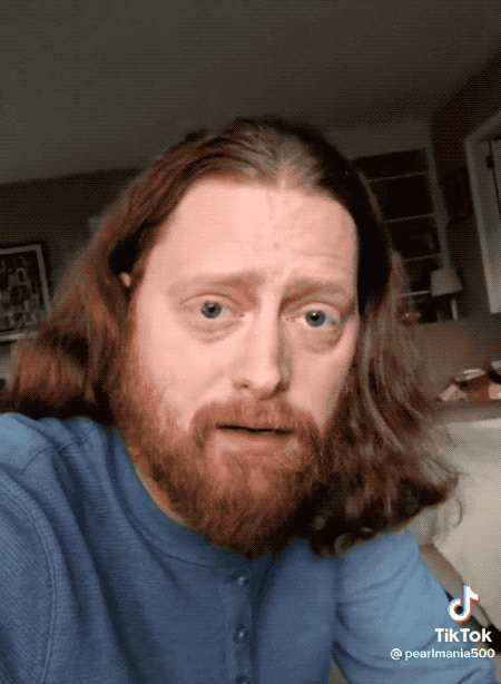 Gif from the linked Tiktok of @pearlmania500 saying “Don’t like your job? You haven’t been doing that job. you worked at Twitter for four years.”