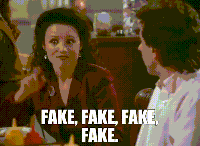 YARN | Fake, fake, fake, fake. | Seinfeld (1993) - S05E01 The Mango | Video  clips by quotes | 32e222ff | 紗