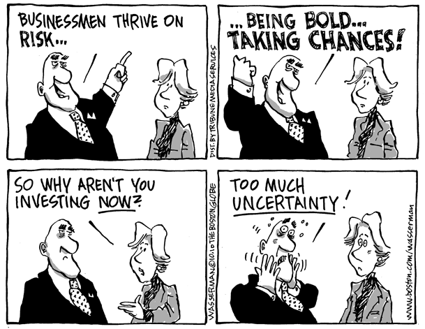 Risk Averse Businessman Comic