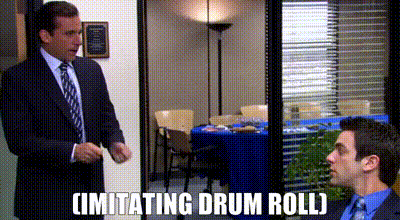 YARN | (IMITATING DRUM ROLL) | The Office (2005) - S03E08 The Merger |  Video clips by quotes | 62276bcb | 紗