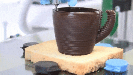 3D printing food chocolate gif