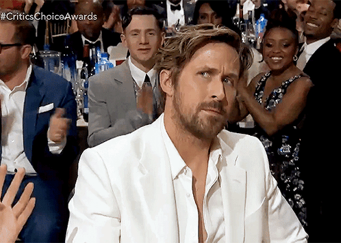 Ryan Gosling Reaction GIF - Ryan gosling Reaction Critics choice awards -  Discover & Share GIFs