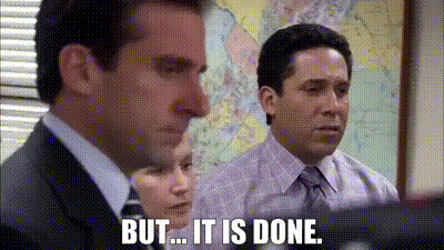 YARN | But... It is done. | The Office (2005) - S02E21 Conflict Resolution  | Video gifs by quotes | 04326c39 | 紗