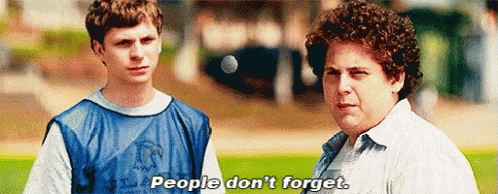 Super Bad People Dont Forget GIF - Super Bad People Dont Forget Jonah Hill  - Discover & Share GIFs