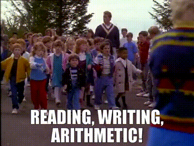 YARN | Reading, writing, arithmetic! | Kindergarten Cop (1990) | Video  clips by quotes | 2cb0b2d4 | 紗