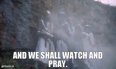 YARN | And we shall watch and pray. | Monty Python and the Holy Grail |  Video gifs by quotes | 27ce5939 | 紗