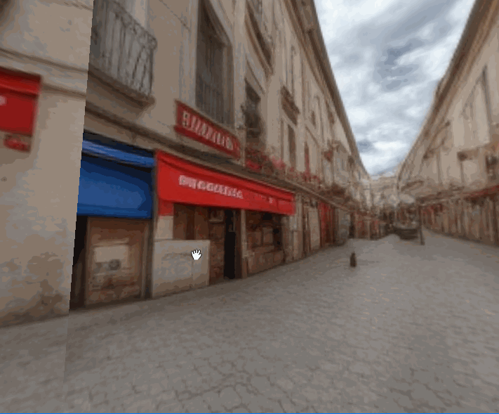 Gif of rotating a 3d generated pano from stablediffusion