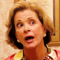Arrested Development gif. Jessica Walters as Lucille winks slowly, closing one eye while the other stays wide open.