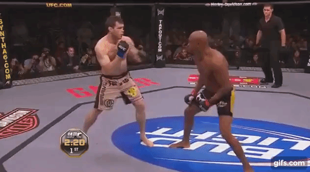 Anderson Silva VS Forrest Griffin animated gif