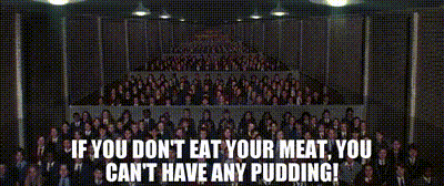 YARN | If you don't eat your meat, you can't have any pudding! | Pink Floyd  The Wall (1982) | Video clips by quotes | 79377ef3 | 紗