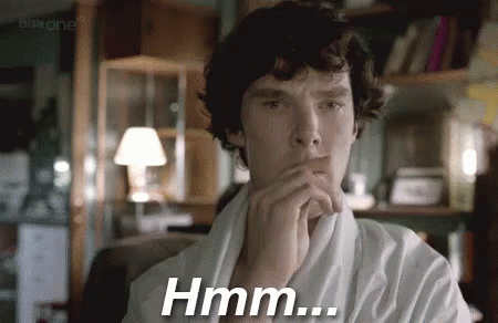 Thinking GIF - Hmm Sherlock - Discover & Share GIFs
