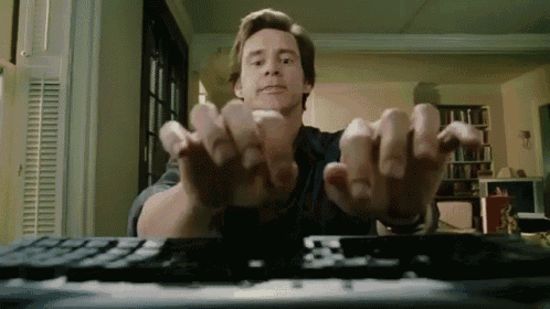 Typing GIF - Bruce Almighty Jim Carrey Type - Discover & Share GIFs