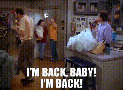 YARN | I'm back, baby! I'm back! | Seinfeld (1993) - S05E01 ...