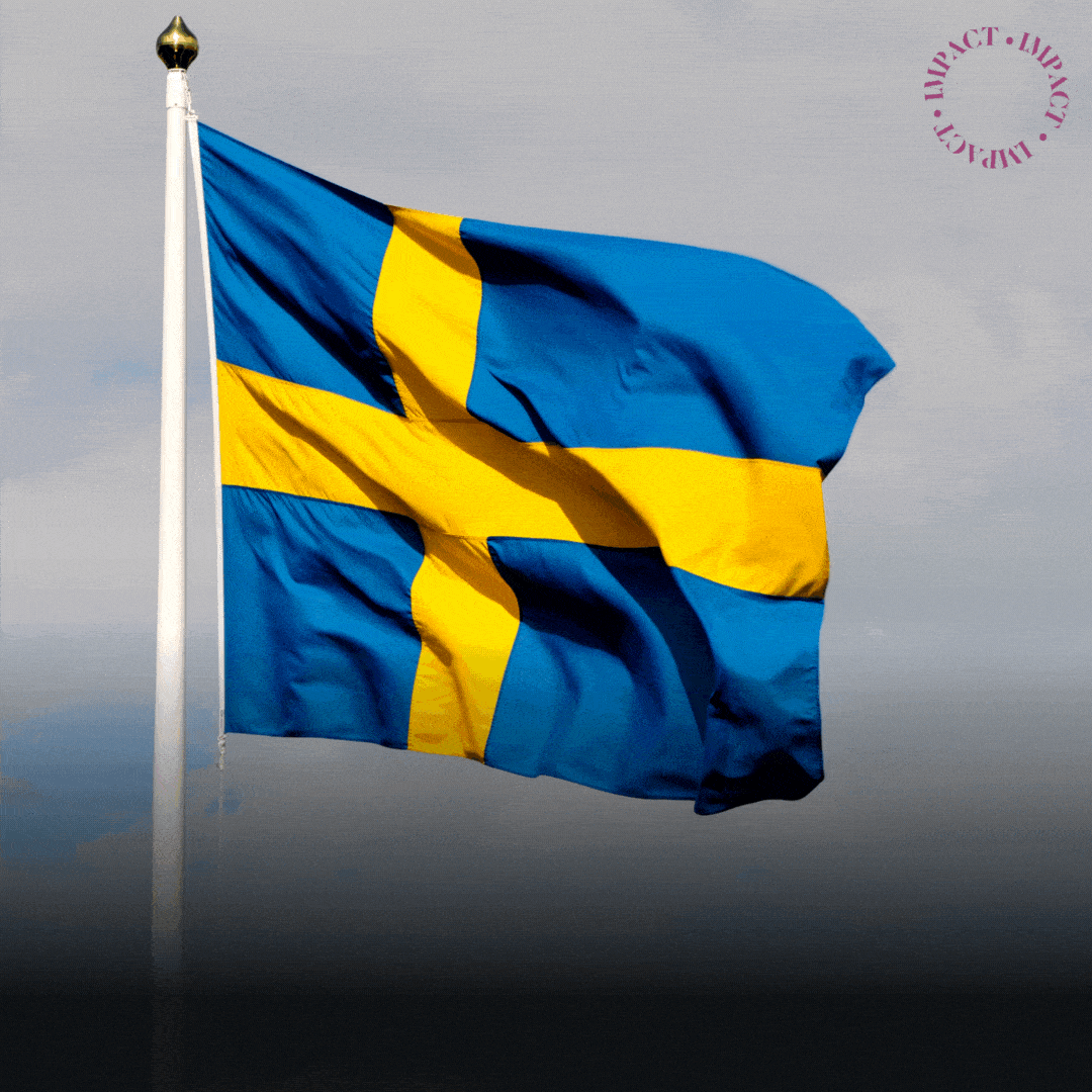 image of a Swedish flag with the text over the image: when it comes to whether the word “feminism” is necessary, it’s best not to trust the instincts of a government that is only in power thanks to the support of the far-right.