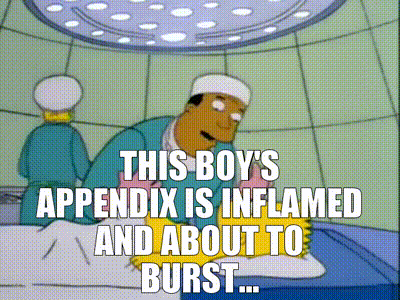YARN | This boy's appendix is inflamed and about to burst... | The Simpsons  (1989) - S06E22 Comedy | Video gifs by quotes | a1ec0d13 | 紗