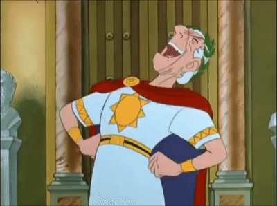 Asterix Julius Cesar - Evil Laugh on Make a GIF