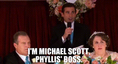 YARN | I'm Michael Scott, Phyllis' boss. | The Office (2005) - S03E15 Ben  Franklin | Video clips by quotes | 3f875951 | 紗