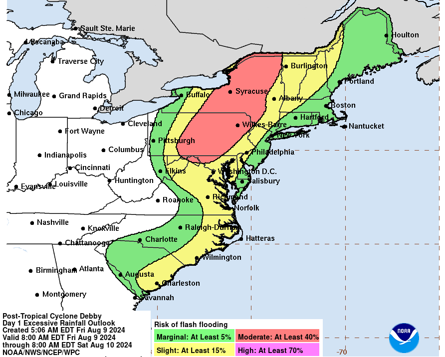 [Image of WPC Flash Flooding/Excessive Rainfall Outlook]