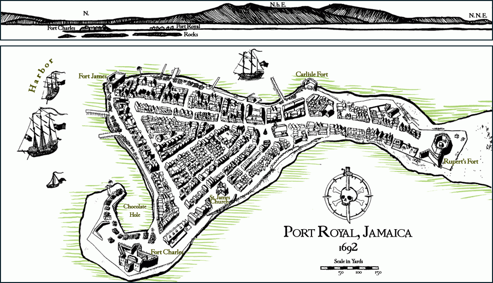 Maps of Port Royal Jamaica – Port Royal Jamaica History