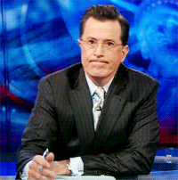 disappointed stephen colbert gif