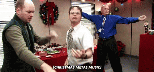 Metal Christmas The Office GIF - Metal Christmas The Office Dwight -  Discover & Share GIFs