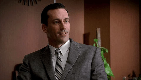 Don Draper "We obviously have very different ideas" Mad Men GIF