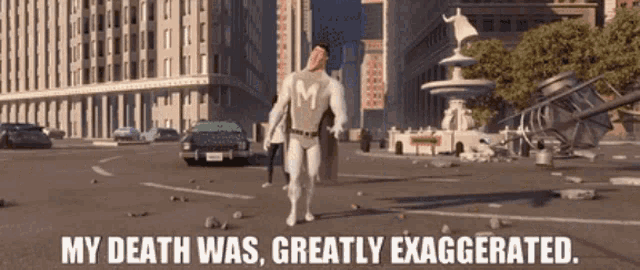 Megamind Metroman GIF - Megamind Metroman My Death Was Greatly Exaggerated  - Discover & Share GIFs