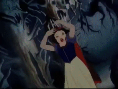 Snow White runs through the woods..(Disney) on Make a GIF