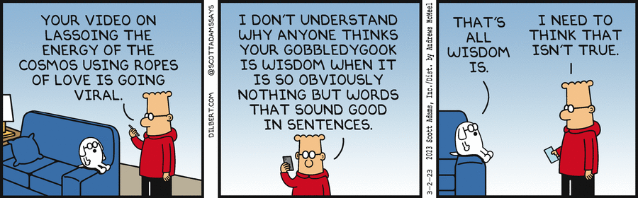 Wisdom Is Words - Dilbert by Scott Adams